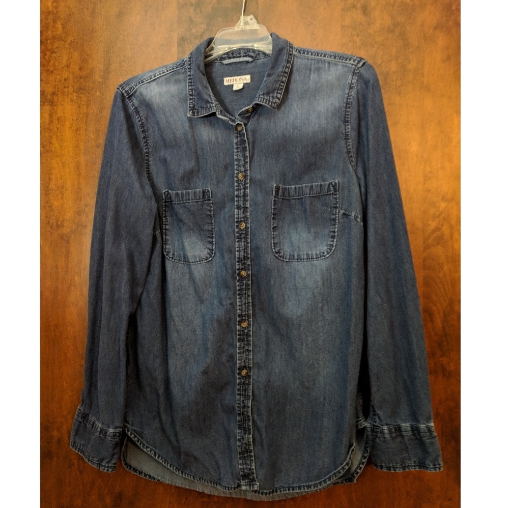 L Chambray / Denim style shirt from Merona/Target